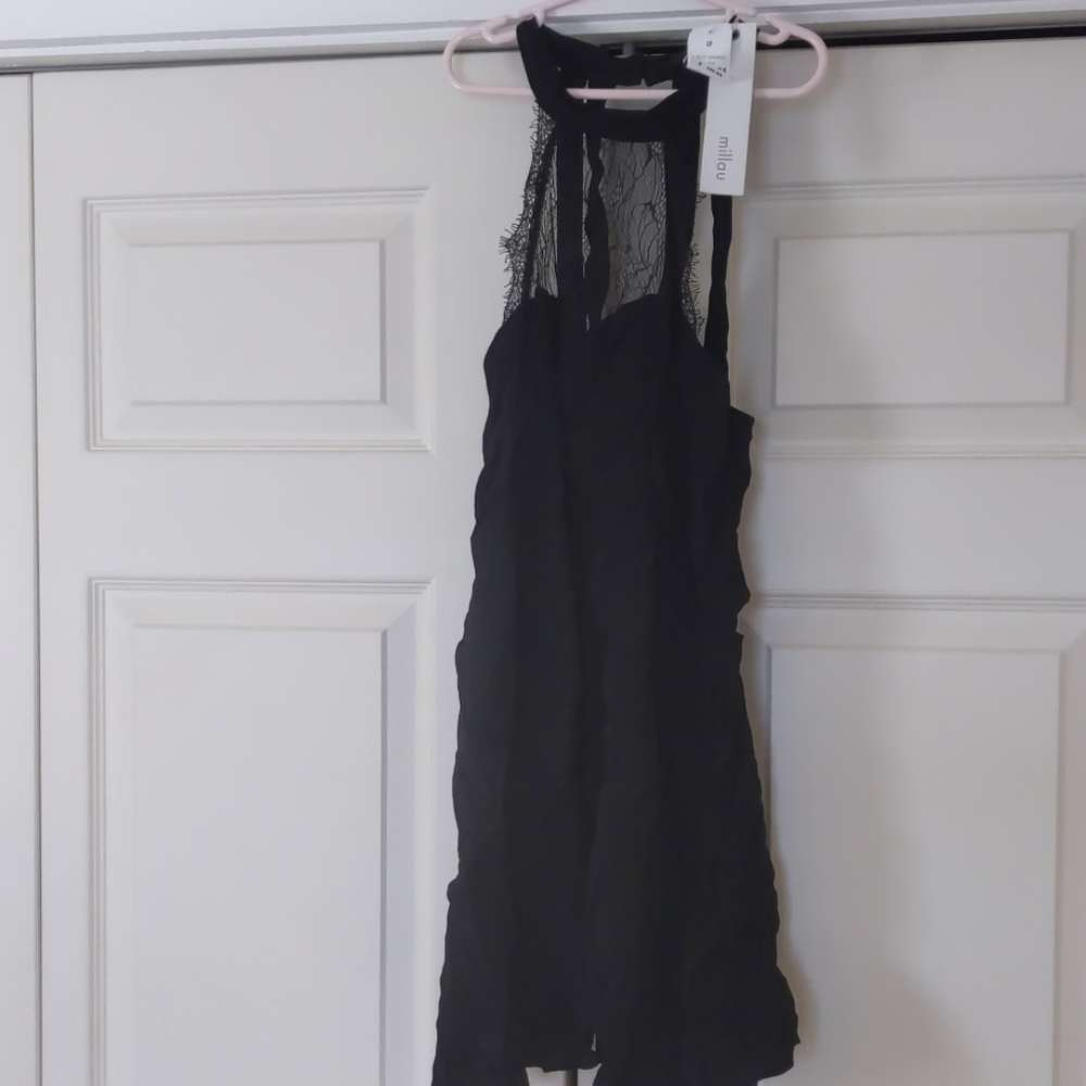 Millau XS Black Halter Dress